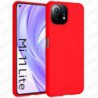 Funda carcasa para Xiaomi Mi 11 Lite Gel TPU Liso mate Color Rojo