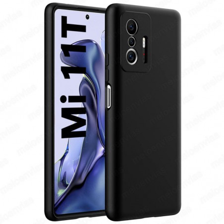 Funda carcasa para Xiaomi 11T Gel TPU Liso mate Color Negro