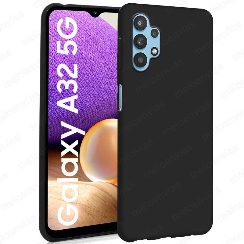 Funda carcasa para Samsung Galaxy A32 5G Gel TPU Liso mate Color Negro