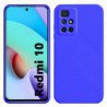 Funda carcasa para Xiaomi Redmi 10 Gel TPU Liso mate Color Azul