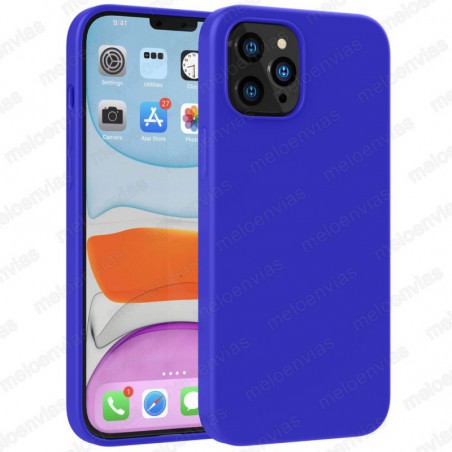 Funda carcasa para iPhone 12 Pro max Gel TPU Liso mate Color Azul