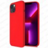 Funda carcasa para Apple iPhone 13 6.1 Pulgadas Gel TPU Liso mate Color Rojo