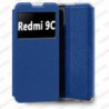 Funda para Xiaomi Redmi 9C carcasa de cuero tipo libro funcion soporte con ventana y cierre de iman Color Azul