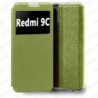 Funda para Xiaomi Redmi 9C carcasa de cuero tipo libro funcion soporte con ventana y cierre de iman Color Dorado