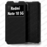 Funda para Xiaomi Redmi Note 10 5G carcasa de cuero tipo libro funcion soporte con ventana y cierre de iman Color Negro