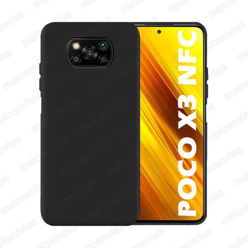 Funda carcasa para Xioami Poco X3 Pro Gel TPU Liso mate Color Negro