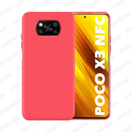 Funda carcasa para Xioami Poco X3 Pro Gel TPU Liso mate Color Rosa