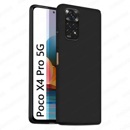 Funda carcasa para Xioami Poco X4 Pro 5G Gel TPU Liso mate Color Negro