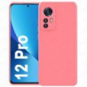 Funda carcasa para Xioami 12 Pro 5G Gel TPU Liso mate Color Rosa