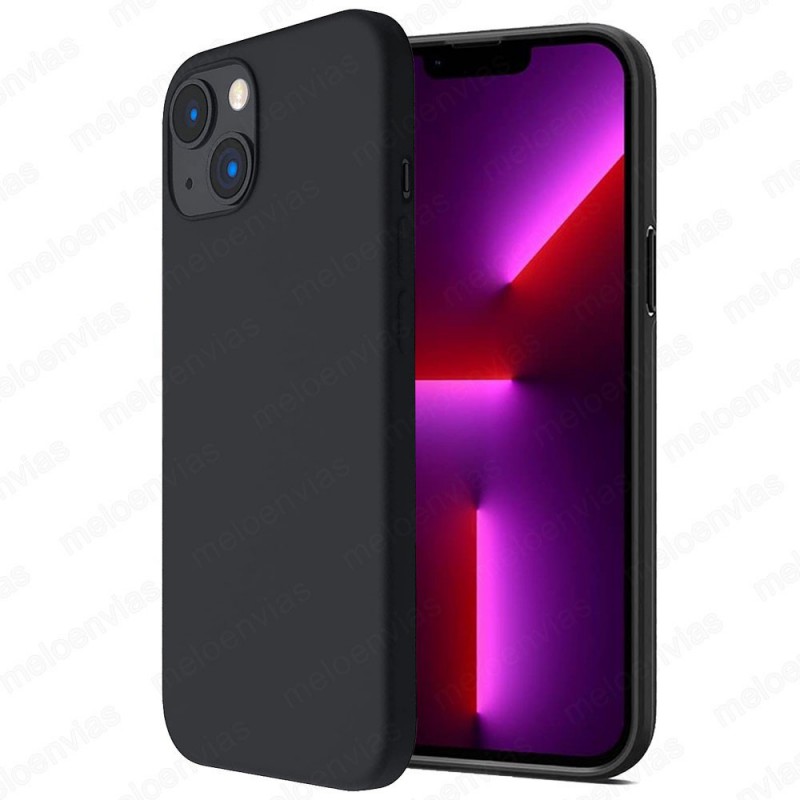Funda carcasa para Apple iPhone 13 Mini Gel TPU Liso mate Color Negro