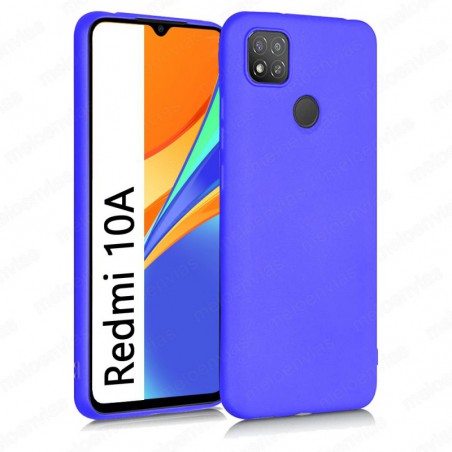 Funda carcasa para Xiaomi Redmi 10A Gel TPU Liso mate Color Azul