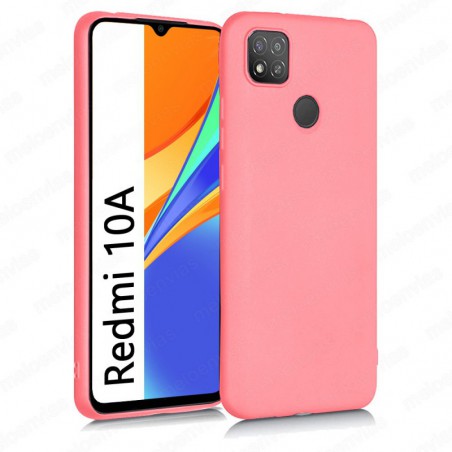 Funda carcasa para Xiaomi Redmi 10A Gel TPU Liso mate Color Rosa
