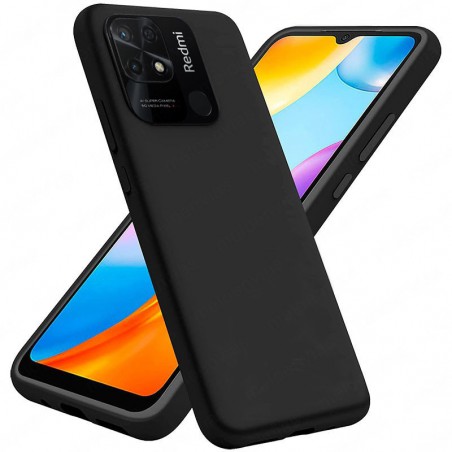 Funda carcasa para Xiaomi Redmi 10C Gel TPU Liso mate Color Negro
