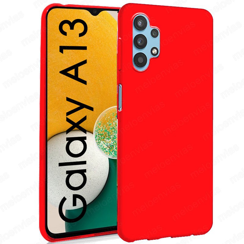 Funda Carcasa Samsung Galaxy A13 4G Silicona Gel TPU Liso Mate Color Rojo