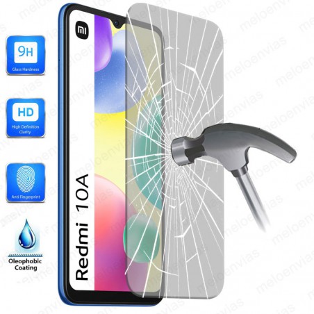 Pack 2 Unidades Cristal Templado Protector Pantalla Para Xiaomi Redmi 10A Vidrio Transparente