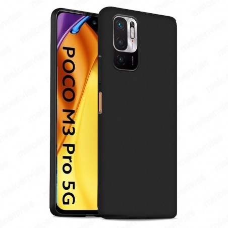 Funda Carcasa Xiaomi Poco M3 Pro 5G Silicona Gel TPU Liso Mate Color Negro