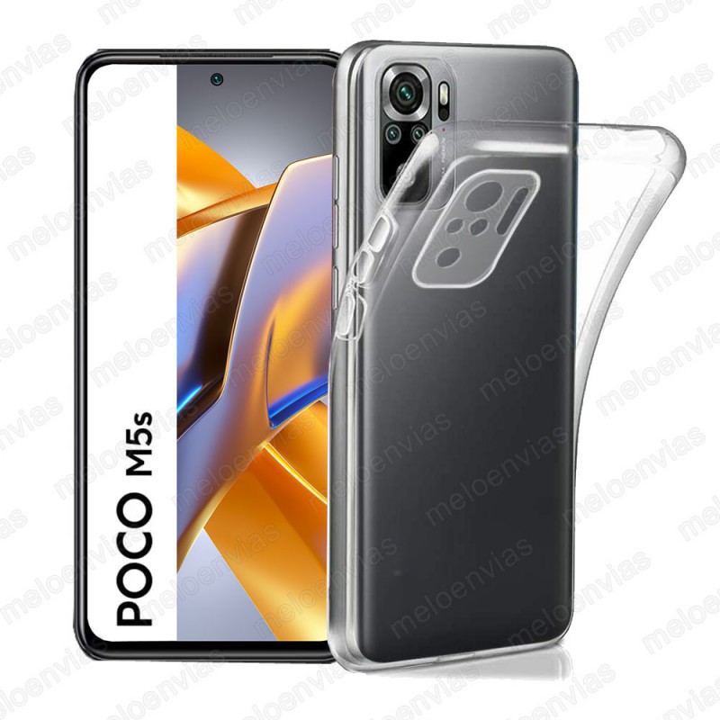 Funda Carcasa Xiaomi Poco M5s Silicona Gel TPU Liso 100% Transparente