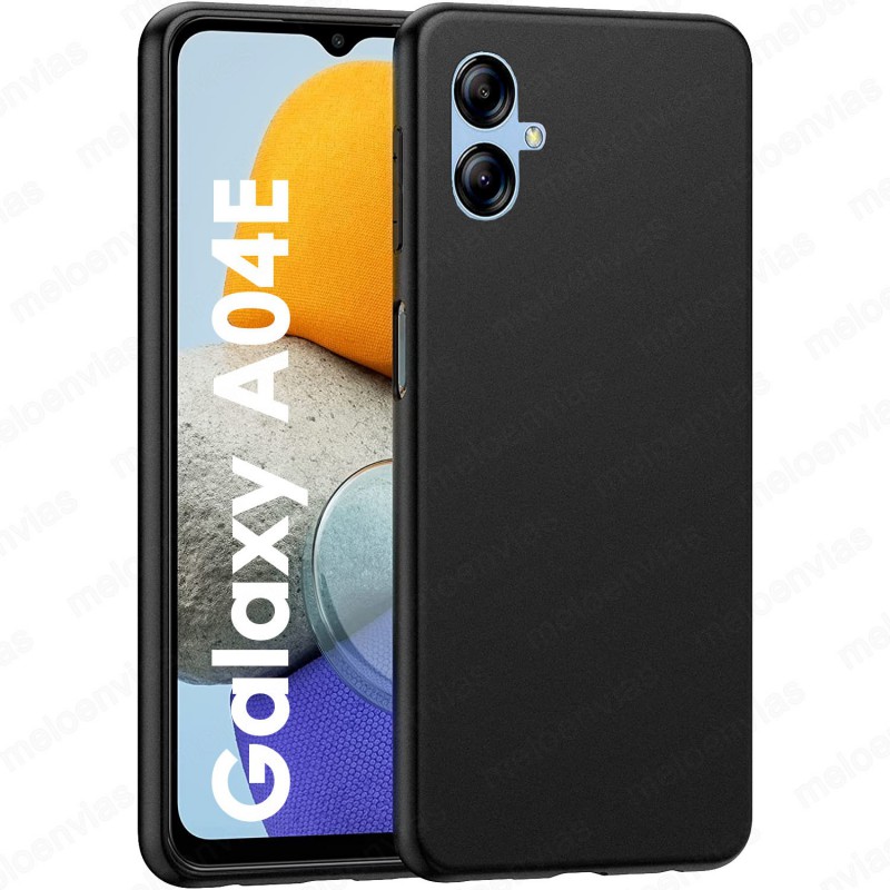 Funda Carcasa Samsung Galaxy A04E 4G Silicona Gel TPU Liso Mate Color Negro