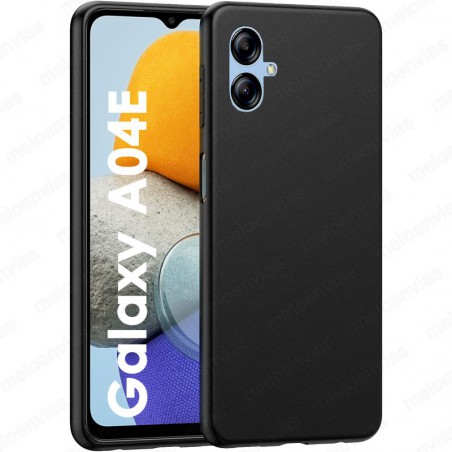 Funda Carcasa Samsung Galaxy A04E 4G Silicona Gel TPU Liso Mate Color Negro