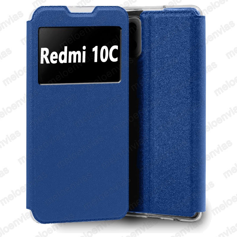 Funda carcasa para Xiaomi Redmi 10C Libro Estuche Funcion Soporte Color Azul