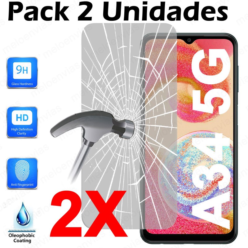 Cristal Templado Protector Pantalla Para Samsung Galaxy A34 5G Vidrio 100% Transparente