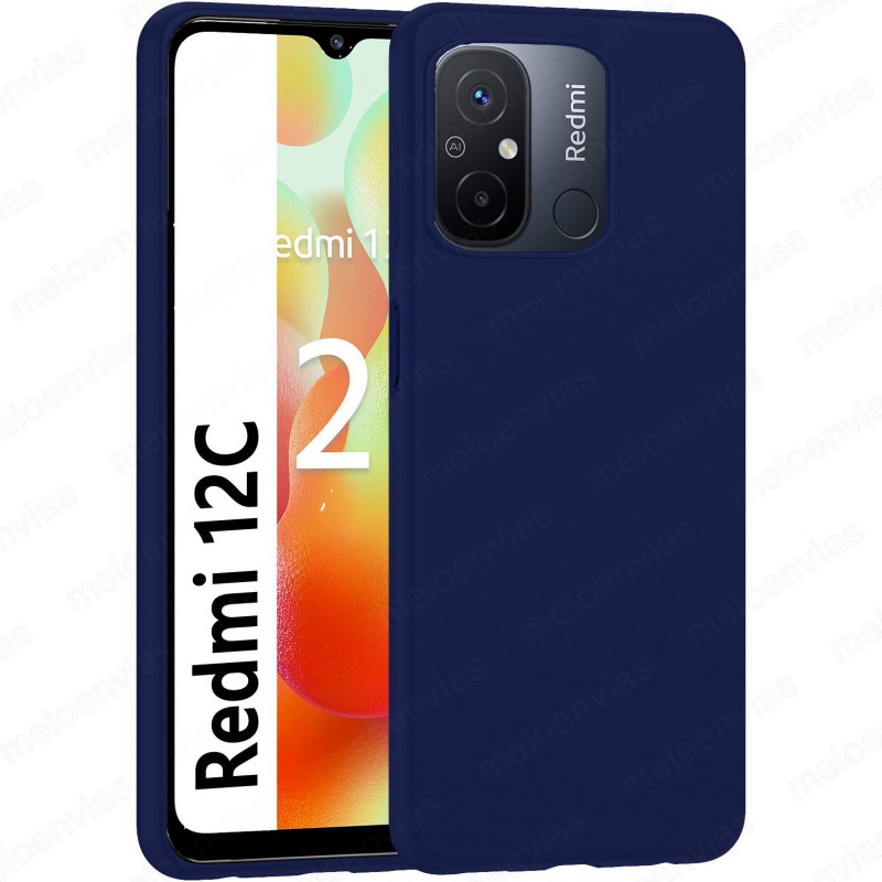 Funda Carcasa Xiaomi Redmi 12C Silicona Gel TPU Liso Mate Color Azul