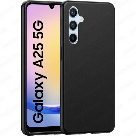 Funda Carcasa Samsung Galaxy A25 5G Silicona Gel TPU Liso Mate Color Negro