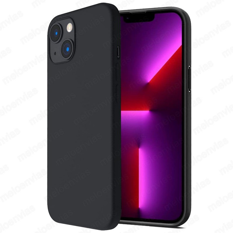 Funda Carcasa Apple iPhone 15 6.1 Silicona Gel TPU Liso Mate Color Negro