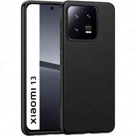 Funda Carcasa Xiaomi 13 Silicona Gel TPU Liso Mate Color Negro