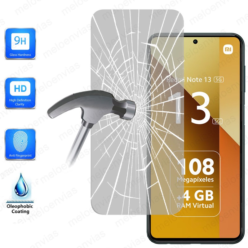 Cristal Templado Protector Pantalla Para Xiaomi Redmi Note 13 5G Vidrio 100% Transparente
