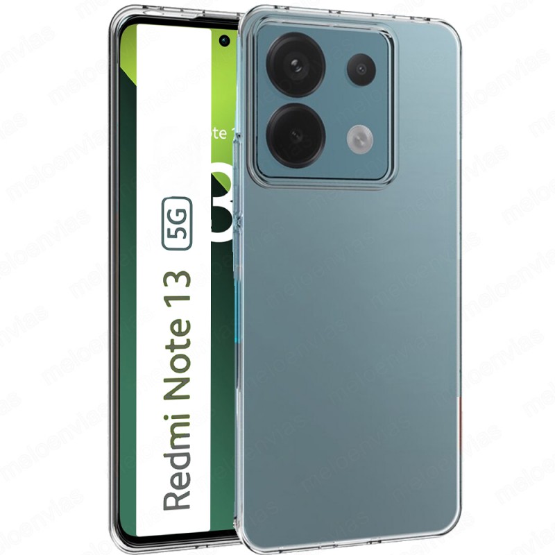 Funda Carcasa Xiaomi Redmi Note 13 5G Silicona Gel TPU Liso 100% Transparente