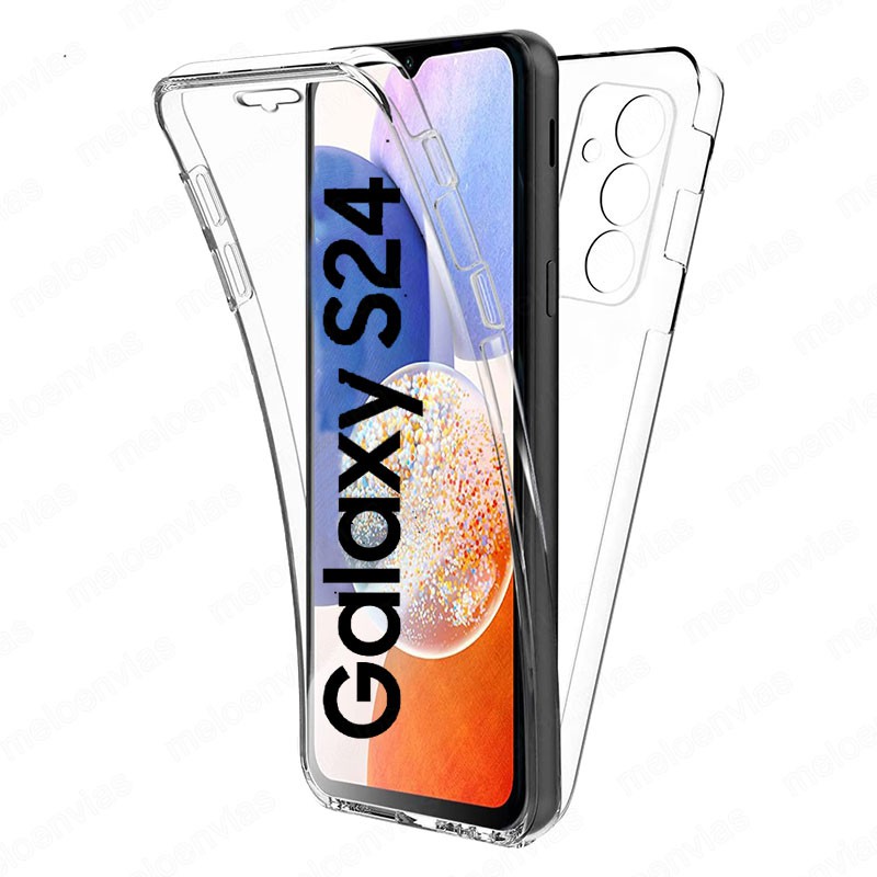 Funda Samsung Galaxy S24 Carcasa 360 Grados 2 Piezas Doble Cara Delantera + Trasera Transparente