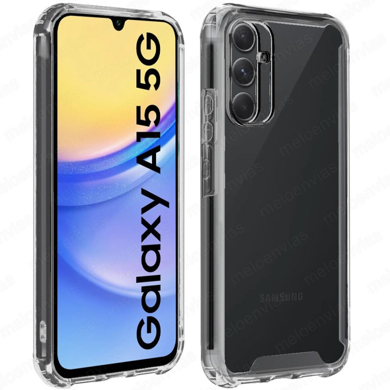 Funda Samsung Galaxy A15 4G / 5G Carcasa Antigolpes Reforzada Esquinas y Bordes Transparente Antishock