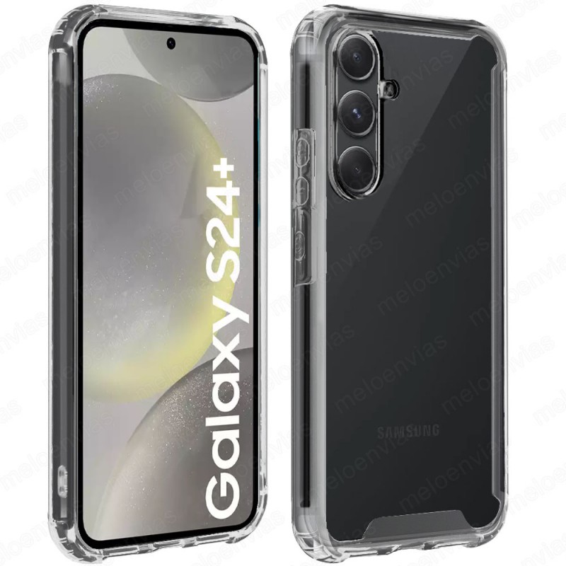 Funda Samsung Galaxy S24+ Plus Carcasa Antigolpes Reforzada Esquinas y Bordes Transparente Antishock