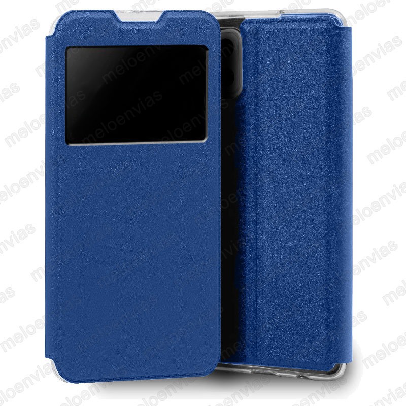 Funda Xiaomi Redmi 13C Carcasa Estuche Tipo Libro Con Tapa y Ventana Color Azul