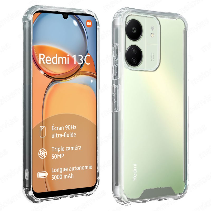 Funda Xiaomi Redmi 13C Carcasa Antigolpes Reforzada Esquinas y Bordes Transparente Antishock