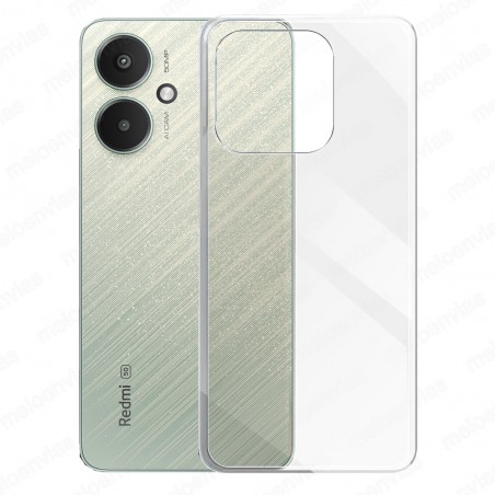 Funda Xiaomi Redmi 13C Carcasa Forro Silicona Gel TPU Flexible Liso Mate Color 100% Transparente