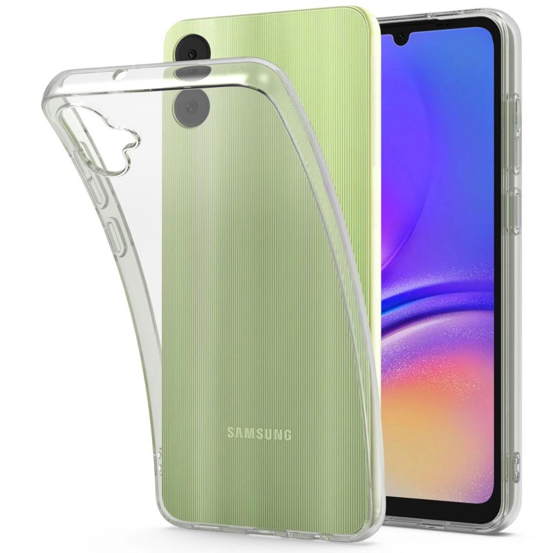 Funda Samsung Galaxy A05 Carcasa Forro Silicona Gel TPU Flexible Liso Mate Color 100% Transparente