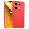 Funda Xiaomi Redmi Note Pro 13 5G Carcasa 3D Cubre Camara Forro Silicona Gel TPU Flexible Liso Mate Color Rojo