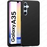 Funda Samsung Galaxy A35 5G Carcasa Forro Silicona Gel TPU Flexible Liso Mate Color Negro