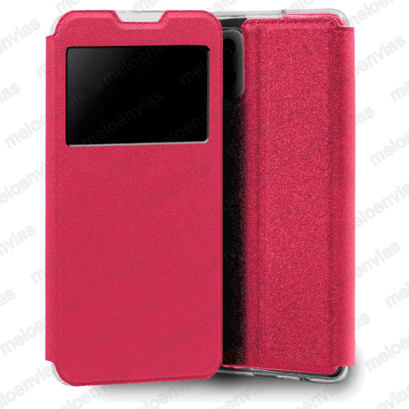 Funda Xiaomi Redmi A2 Carcasa Estuche Tipo Libro Con Tapa y Ventana Color Fucsia