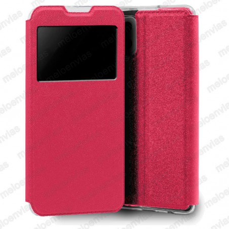Funda Xiaomi Redmi A2 Carcasa Estuche Tipo Libro Con Tapa y Ventana Color Fucsia