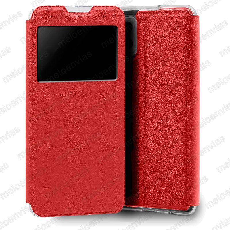 Funda Xiaomi Redmi A2 Carcasa Estuche Tipo Libro Con Tapa y Ventana Color Rojo