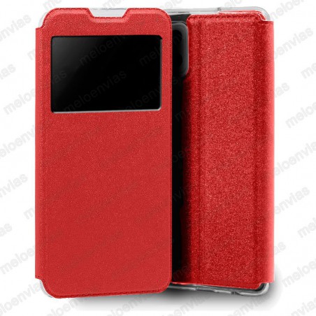Funda Xiaomi Redmi A2 Carcasa Estuche Tipo Libro Con Tapa y Ventana Color Rojo