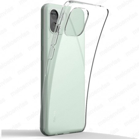 Funda Xiaomi Redmi A2 Carcasa Forro Silicona Gel TPU Flexible Liso Mate Color 100% Transparente