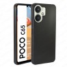 Funda Xiaomi Poco C65 Carcasa Forro Silicona Gel TPU Flexible Liso Mate Color Negro
