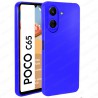 Funda Xiaomi Poco C65 Carcasa 3D Cubre Camara Forro Silicona Gel TPU Flexible Liso Mate Color Azul