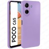 Funda Xiaomi Poco C65 Carcasa 3D Cubre Camara Forro Silicona Gel TPU Flexible Liso Mate Color Morado