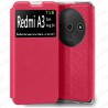 Funda Xiaomi Redmi A3 Carcasa Estuche Tipo Libro Con Tapa y Ventana Color Fucsia