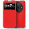 Funda Xiaomi Redmi A3 Carcasa Estuche Tipo Libro Con Tapa y Ventana Color Rojo